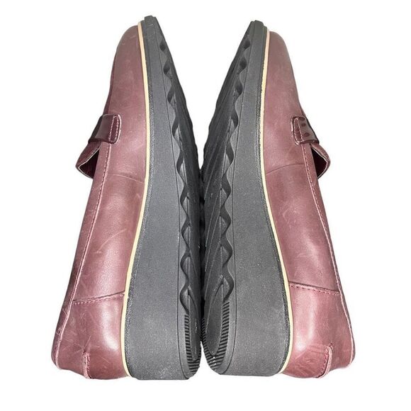 Clarks Sharon Form Burgundy Chunky Loafers Women’s Size 12 - Picture 3 of 11